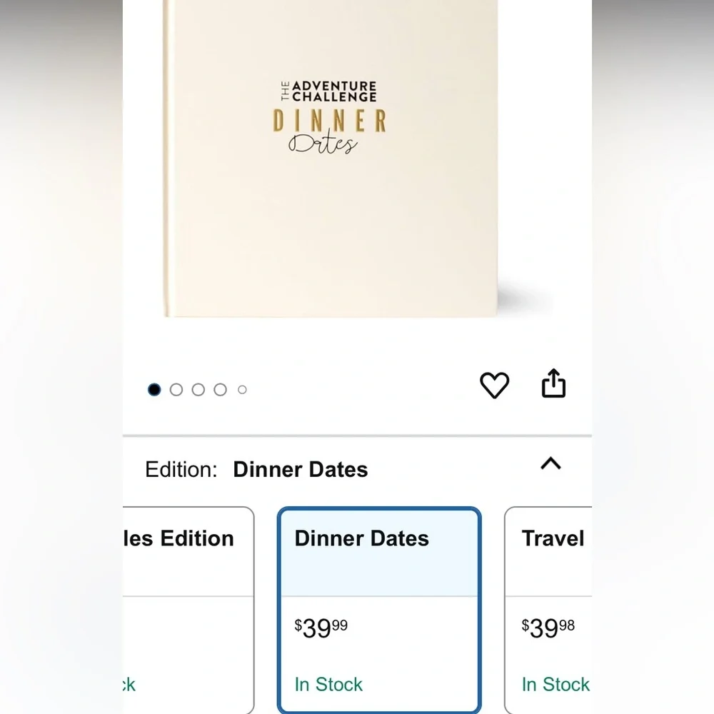 Dinner Dates Cookbook - White